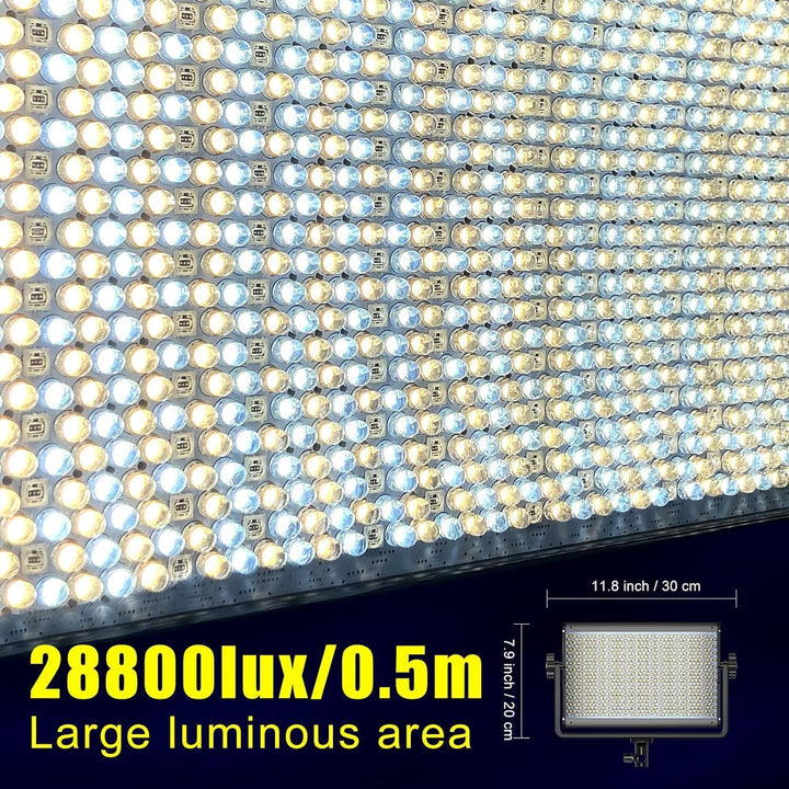 GVM - Luz de video LED RGB de 1300D, kit de iluminación de video de...