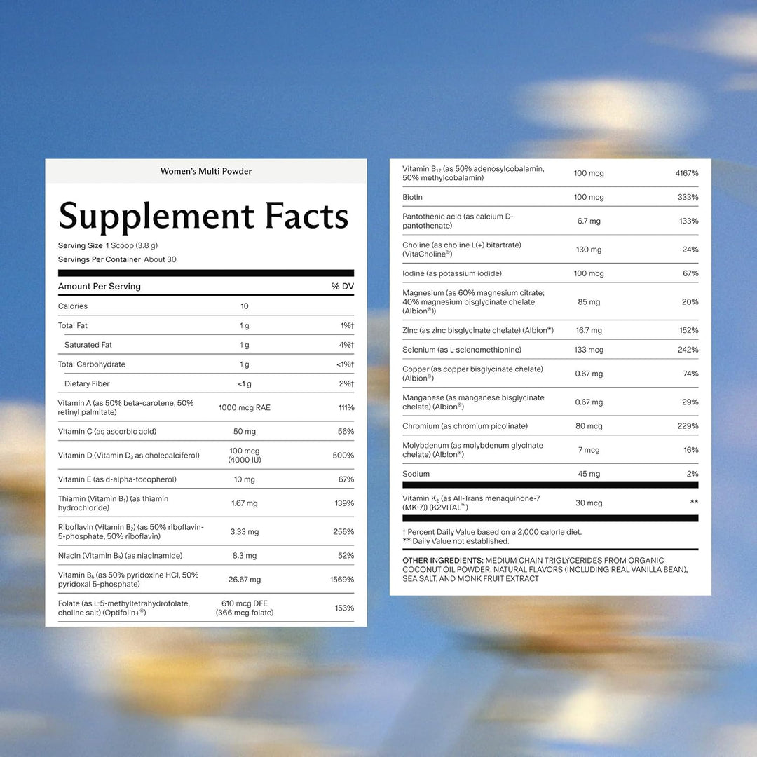 Needed. Multivitamínico en polvo para mujeres con 22 vitaminas, min...
