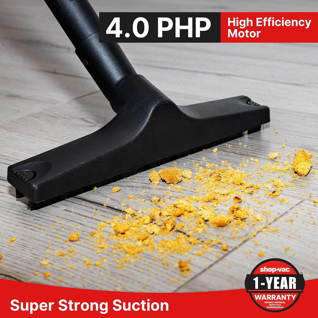 Shop-Vac Aspiradora húmeda/seca HP de 3 galones y 4.0 pico con función de
