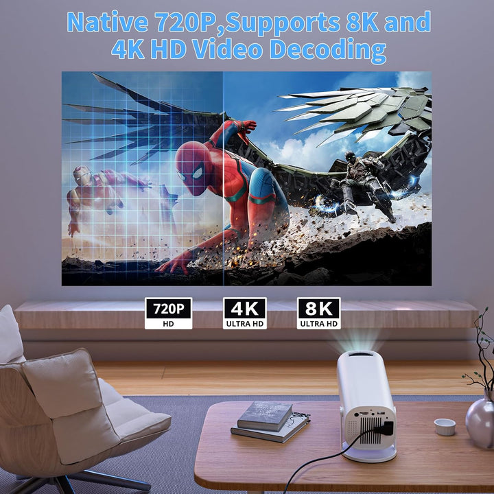 Mini proyector con WiFi y Bluetooth proyector de película