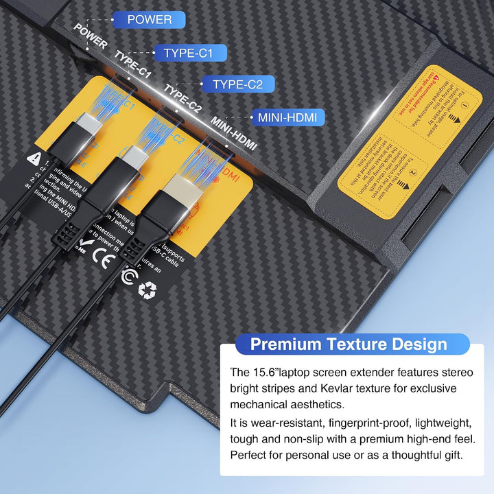 Loreinstent Extensor de pantalla para laptop de 15.6 pulgadas, moni...