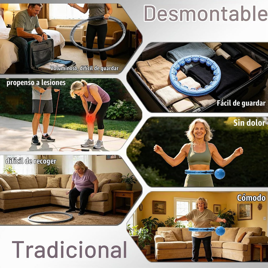 Aro de fitness Hula Infinity con peso para pérdida de peso en