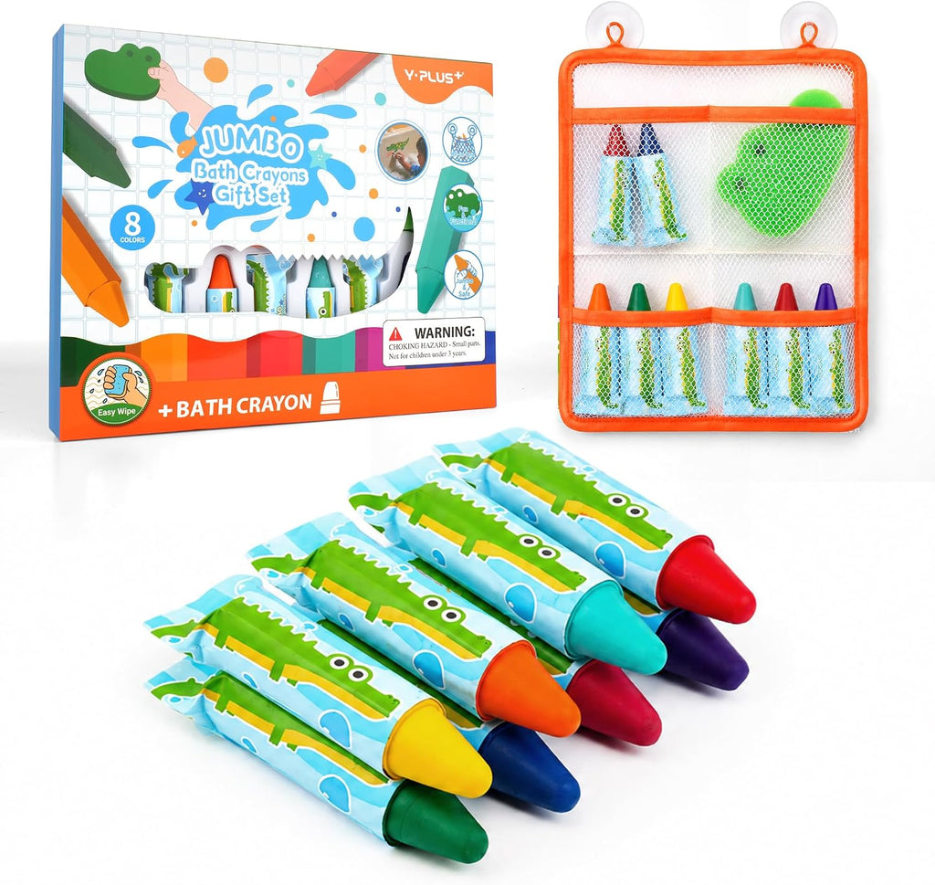 YPLUS Crayones de baño jumbo para niños pequeños y niños de 3 a 6 años
