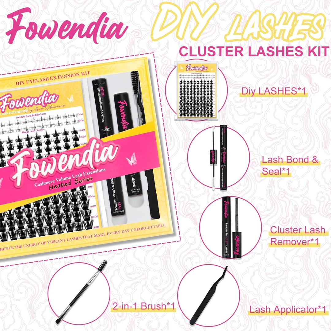 Fowendia Kit de racimos de pestañas California Sunset de 0.315-0.70...
