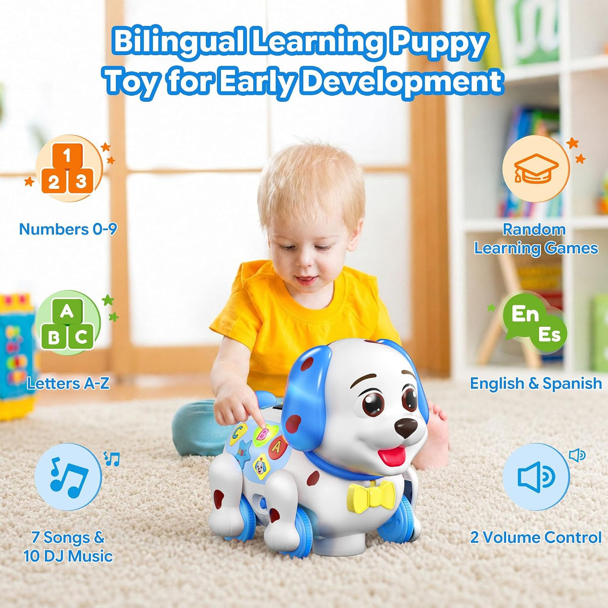 Juguete interactivo para cachorros de 1 a 2 años, regalo de primer