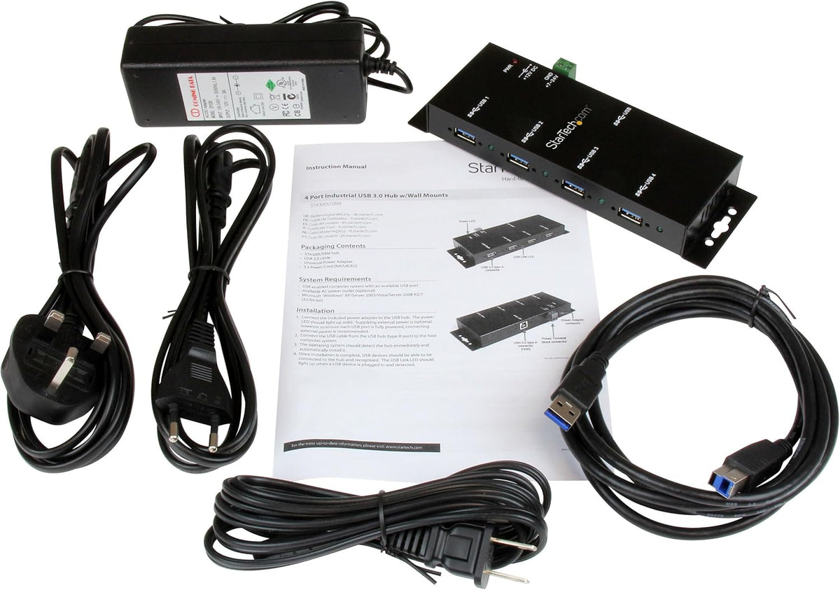 StarTech.com, ST4300USBM, hub USB 3.0 de 4 puertos
