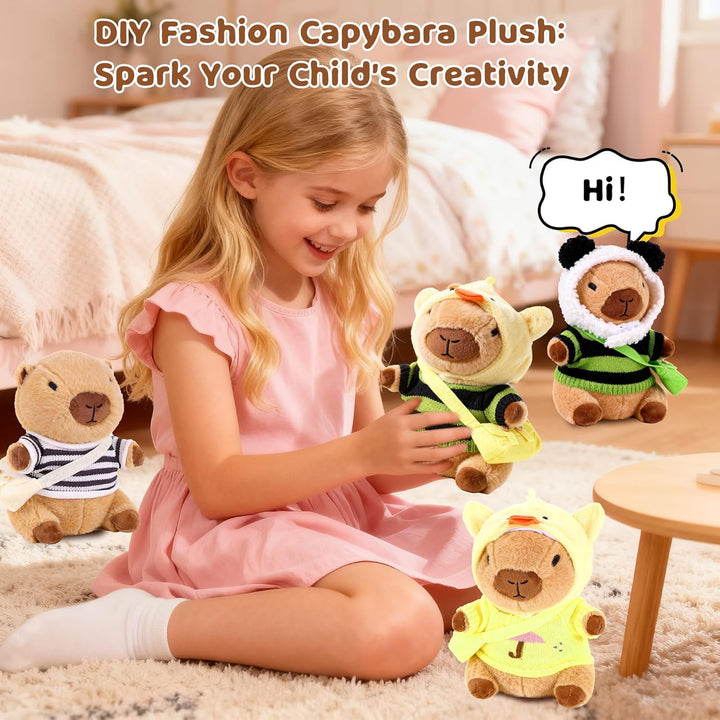 redaica Peluche de Capibara con 9 Prendas y Accesorios, Juguetes de...