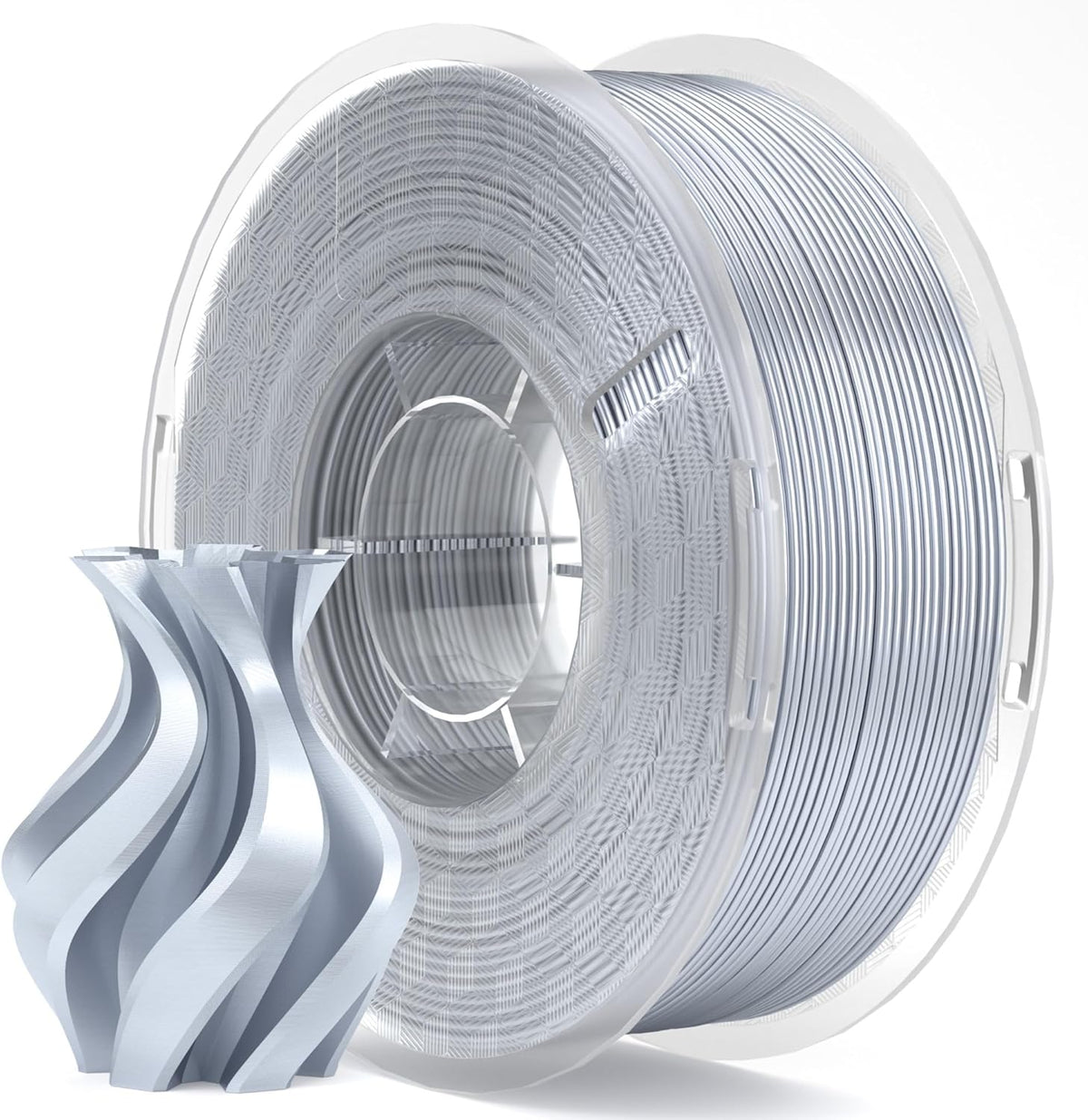 ELEGOO- Filamento PLA de seda de 1.75 mm (4\/64 pulgadas), color gr...