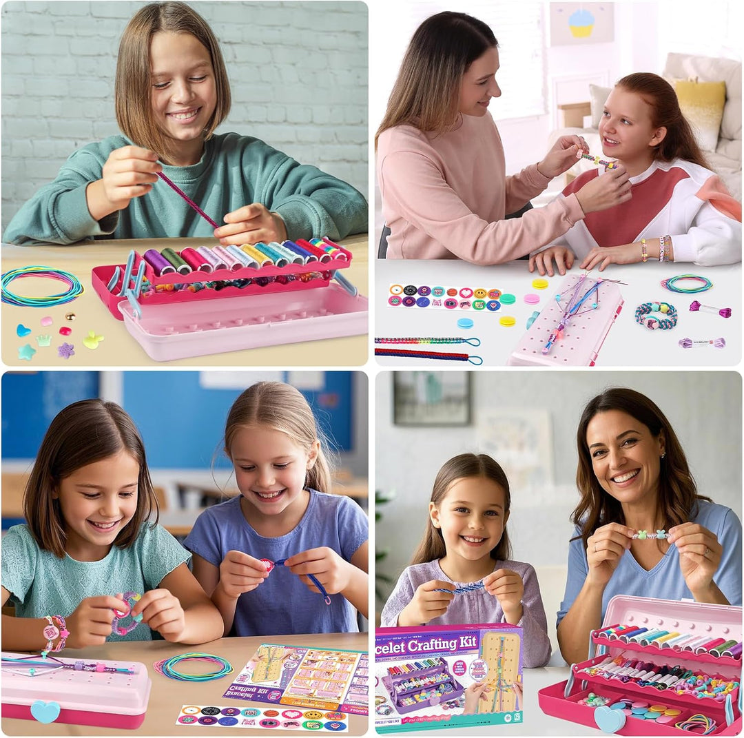 Kit de fabricación de pulseras de la amistad con caja de almacenami...