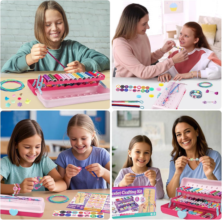 Kit de fabricación de pulseras de la amistad con caja de almacenami...