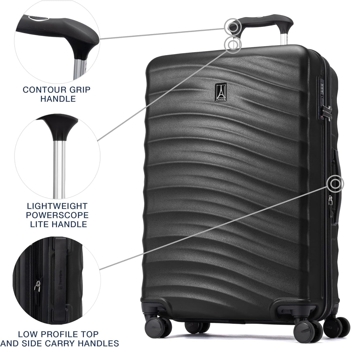 Travelpro Maxlite Air V2 Maleta de carcasa rígida expandible, Negro