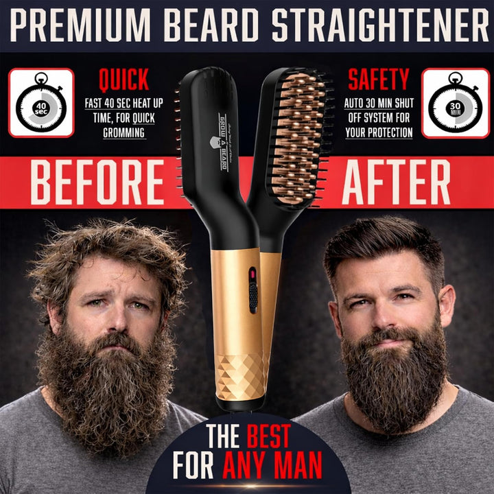 Kit de aseo para enderezadora de barba, champú para barba, acondici...