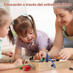 Montessori Busy Board, juguete de aprendizaje sensorial 3 en 1 para