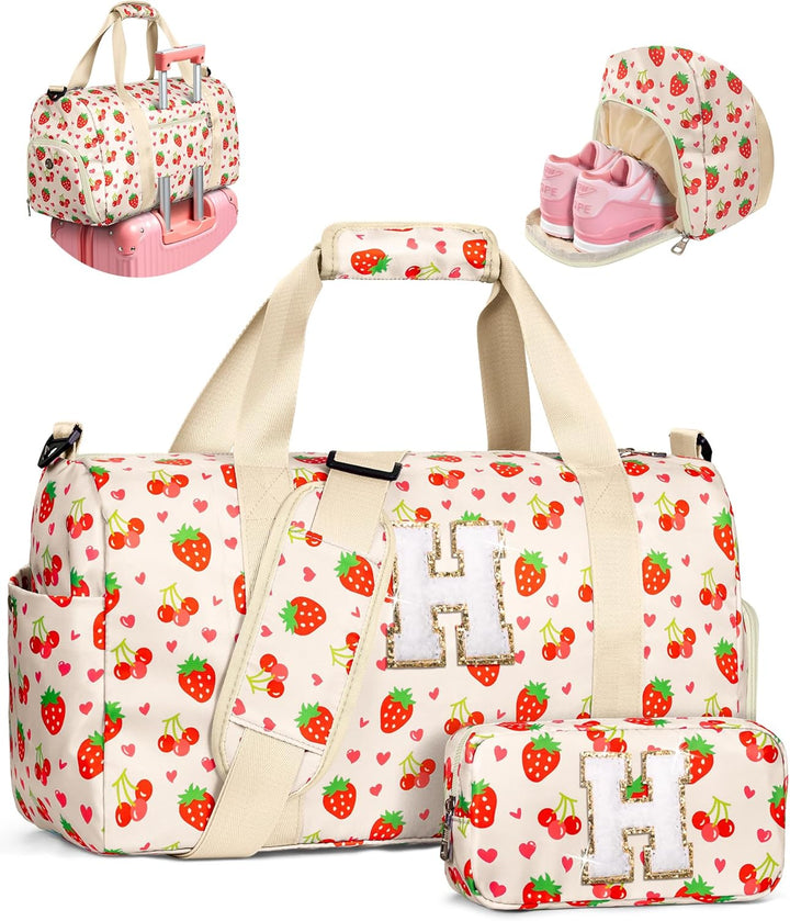 Elilier Regalos para niñas, bolsa de lona inicial para niños, linda...
