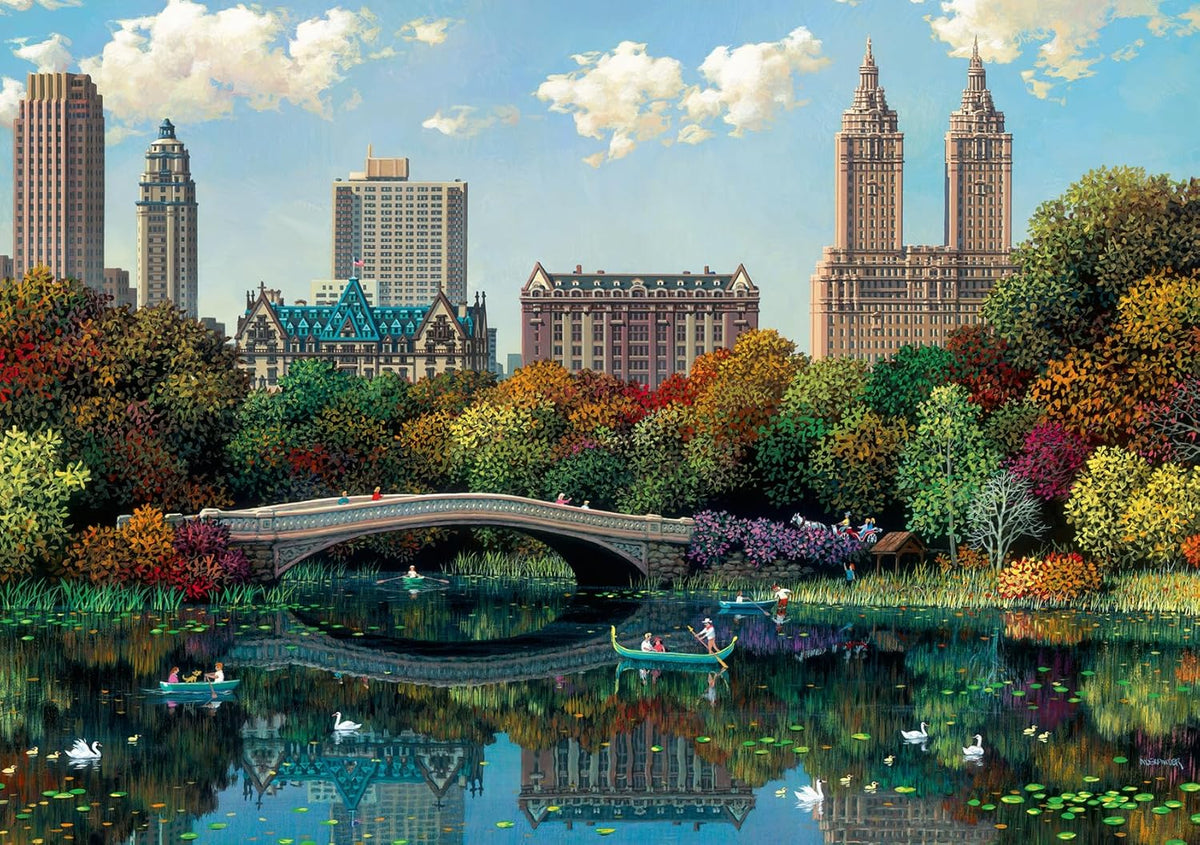Ravensburger NY Central Park, Bow Bridge Rompecabezas de 1000 Piezas | Actividad Relajante | Piezas Únicas y Perfectamente Ajustadas, Rompecabezas Duradero para Adultos