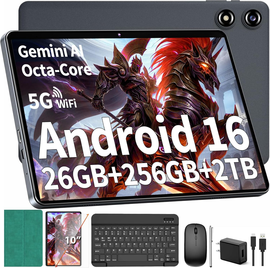 Tablet Android con teclado - Android 16 tableta con 26 GB+256 GB+2...