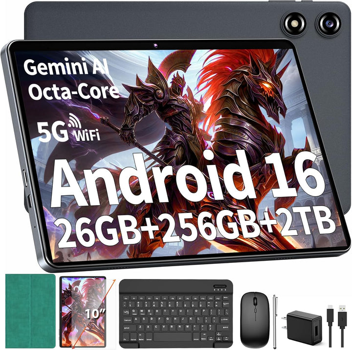 Tablet Android con teclado - Android 16 tableta con 26 GB+256 GB+2...