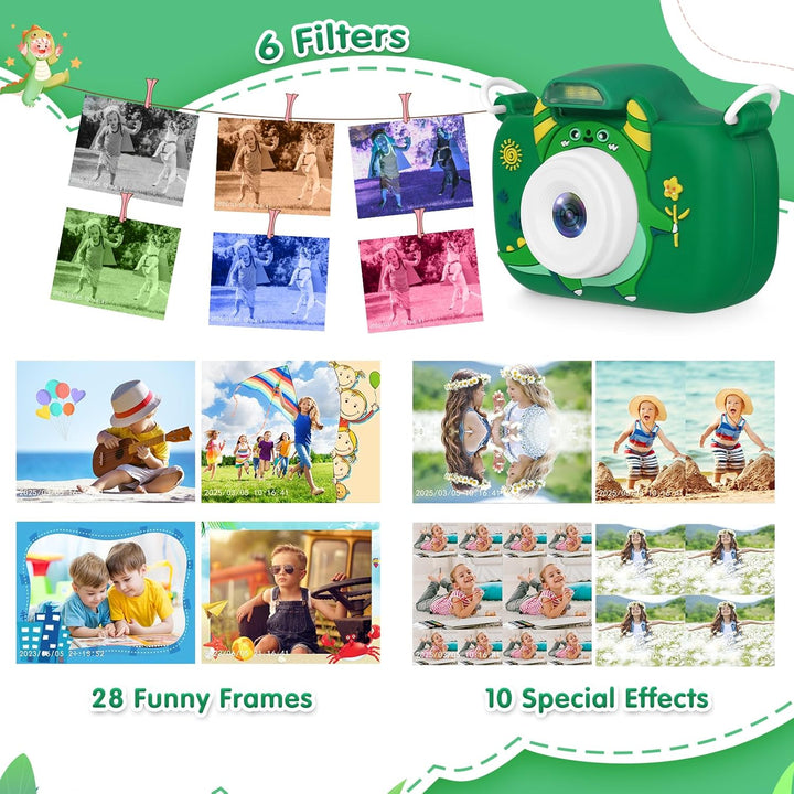 Cámara para niños con linterna y pantalla de 2.4 pulgadas, cámara p...