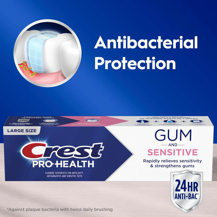 Crest Pasta de dientes para dientes y encías sensibles 4.8 oz (paqu...