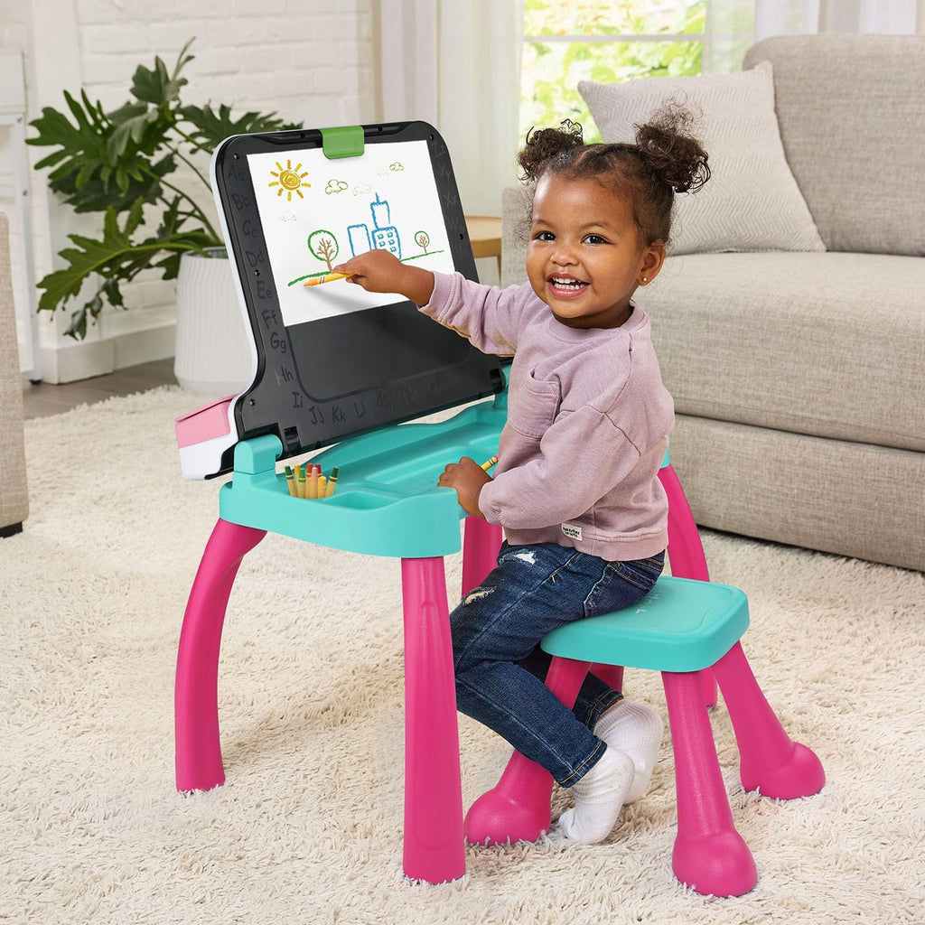 VTech - Escritorio de actividades Deluxe para explorar y escribir (embalaje sin frustraciones), color rosa