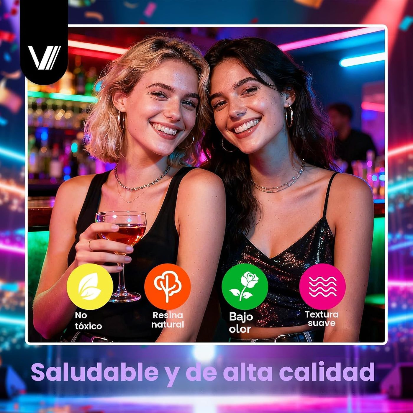 VANREESA Juego de 24 esmaltes de uñas de gel de neón, colores brill...
