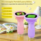 Lupa para niños, pantalla digital de 2.0 pulgadas, mini microscopio de bolsillo para insectos, microscopio de mano con zoom de 200x con luces ajustables, regalos de cumpleaños Edu para niñas de 3 a 12