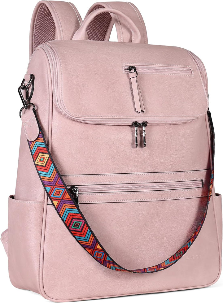 FADEON Mochila para computadora portátil para mujer, mochila de via...