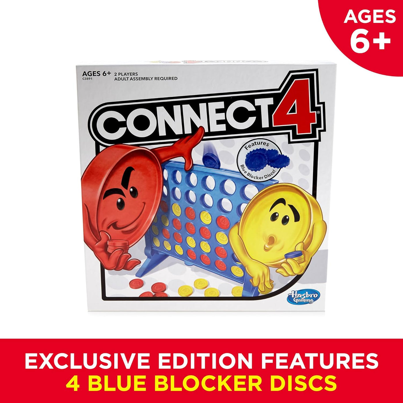 Hasbro Gaming Juego de mesa Connect 4 Empaque estándar
