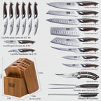 HOSHANHO Juego de cuchillos de cocina japoneses ultra afilados con bloque
