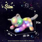 Hopearl Gato de peluche LED musical con luces, juguete de peluche