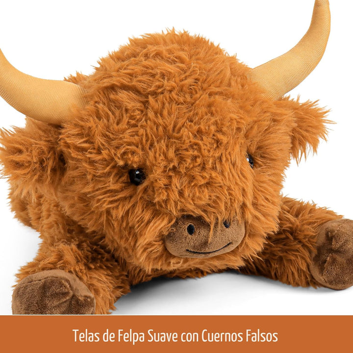 Wepop Animales de Peluche con Peso de Vaca Highland de 5 libras, Ju...