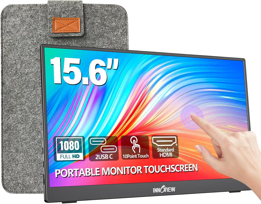 InnoView Monitor portátil con pantalla táctil de 15.6 pulgadas, 108...