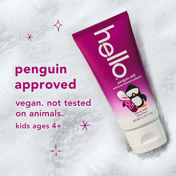 Hello Penguin Chill Kids Pasta de dientes con flúor, pasta de dient...