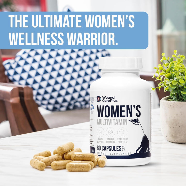 Wound Care Plus Multivitamínico para mujer, complejo completo de vi...