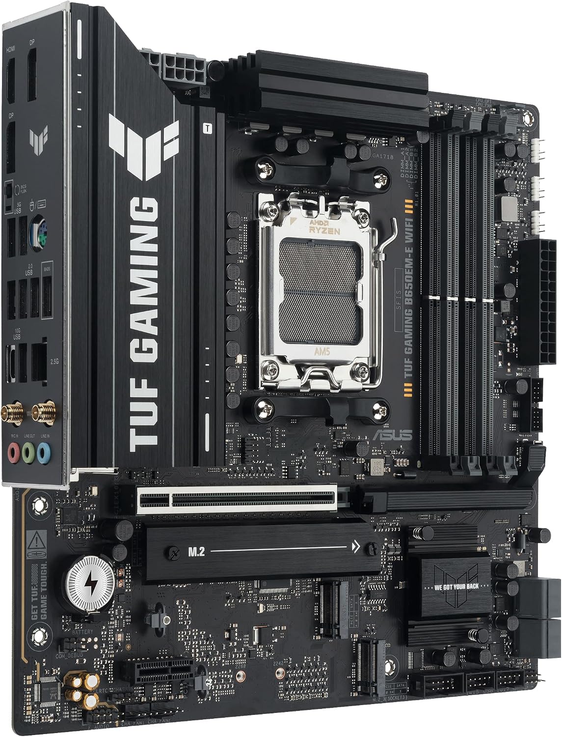 ASUS TUF Gaming B650EM-E WiFi AMD mATX Placa base, 8+2+1 etapas de...