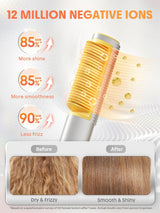 SHEGLAM Cepillo Alisador de Cabello Iónico 3D con peine térmico de...