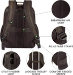 LEATHER VILLAGE Mochila de cuero para hombre de trabajo, Marrón desteñido