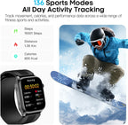 Smart Watch para Hombres y Mujeres con Diseño de Correa con Airbag, Pantalla AMOLED de 2.06", Monitor de Ritmo Cardíaco y Presión Arterial, Oxígeno en Sangre y Seguimiento del Sueño, 136 Modos Deportivos Fitness Tracker (Negro)
