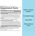 Ancient Nutrition Organic Super Greens Energize Cápsulas + Probióticos, Multivitamínico