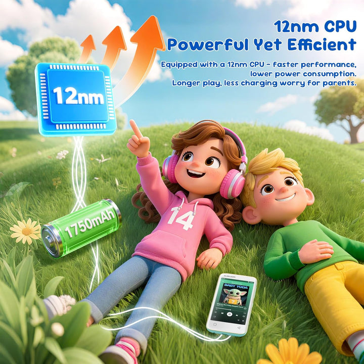 Globluum Reproductor MP3 de 80 GB para niños, controles parentales,...