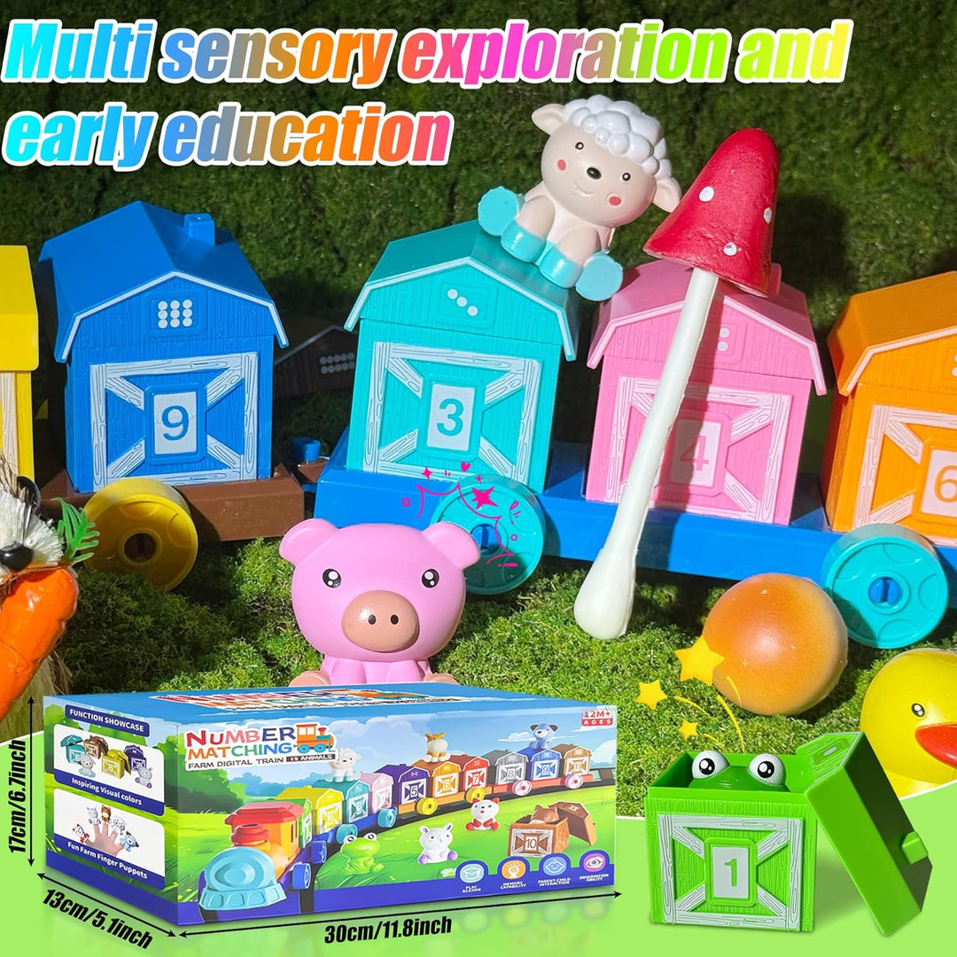 Juguetes de aprendizaje para niños de 1, 2 y 3 años, juego de tren...