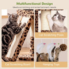 Globlazer Torre alta para gatos de varios niveles resistente de 83 pulgadas
