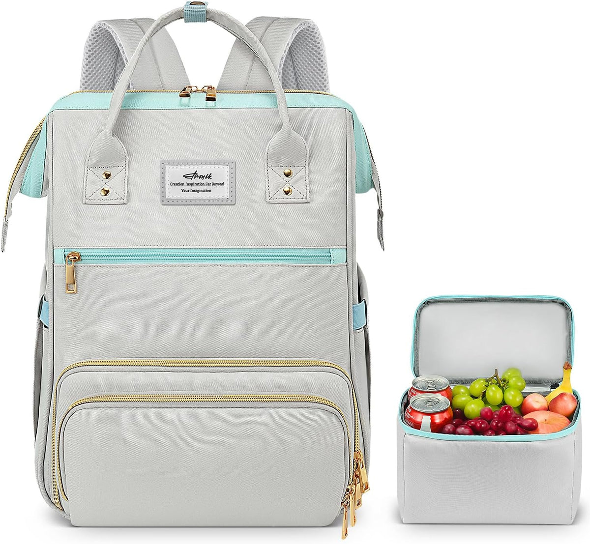 ETRONIK - Mochila de almuerzo, mochila para portátil de 15.6 pulgad...