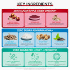 Goli Zero Sugar Trio - El Primer 3-en-1 Pre, Post, Probiótico del Mundo, 180 unidades