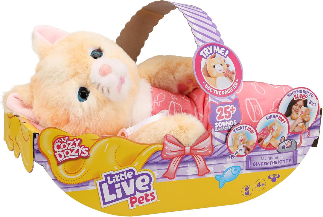 Little Live Pets Cozy Dozys Ginger El Juguetito de Gato Interactivo...