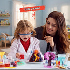 Klever Kits Increíbles kits científicos: juguetes educativos de más de 85 experimentos, actividades STEM con volcán en erupción y árbol de cristal en crecimiento para niños de 6, 7 y 8 años en