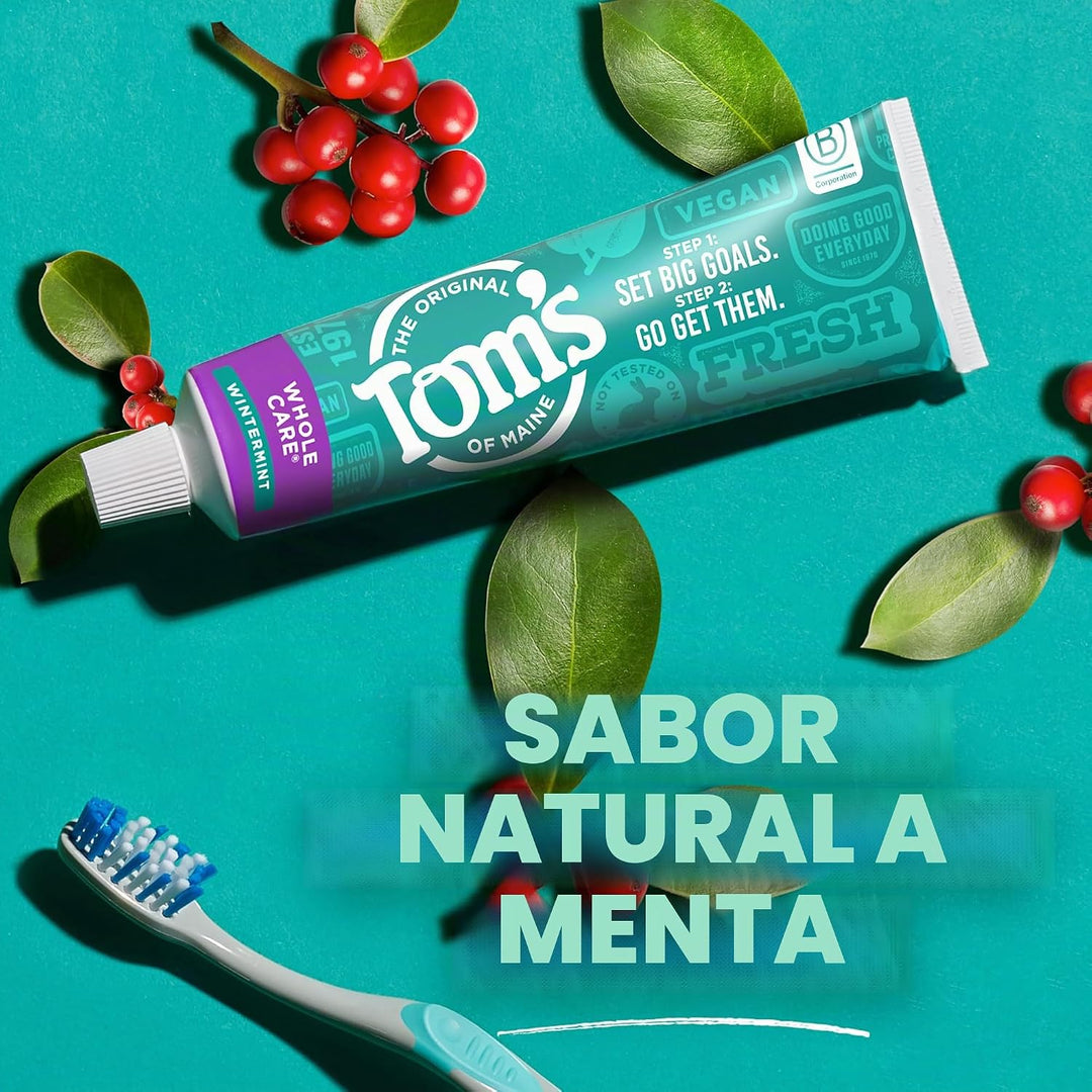 Tom's of Maine Whole Care Pasta de dientes natural con flúor, W...