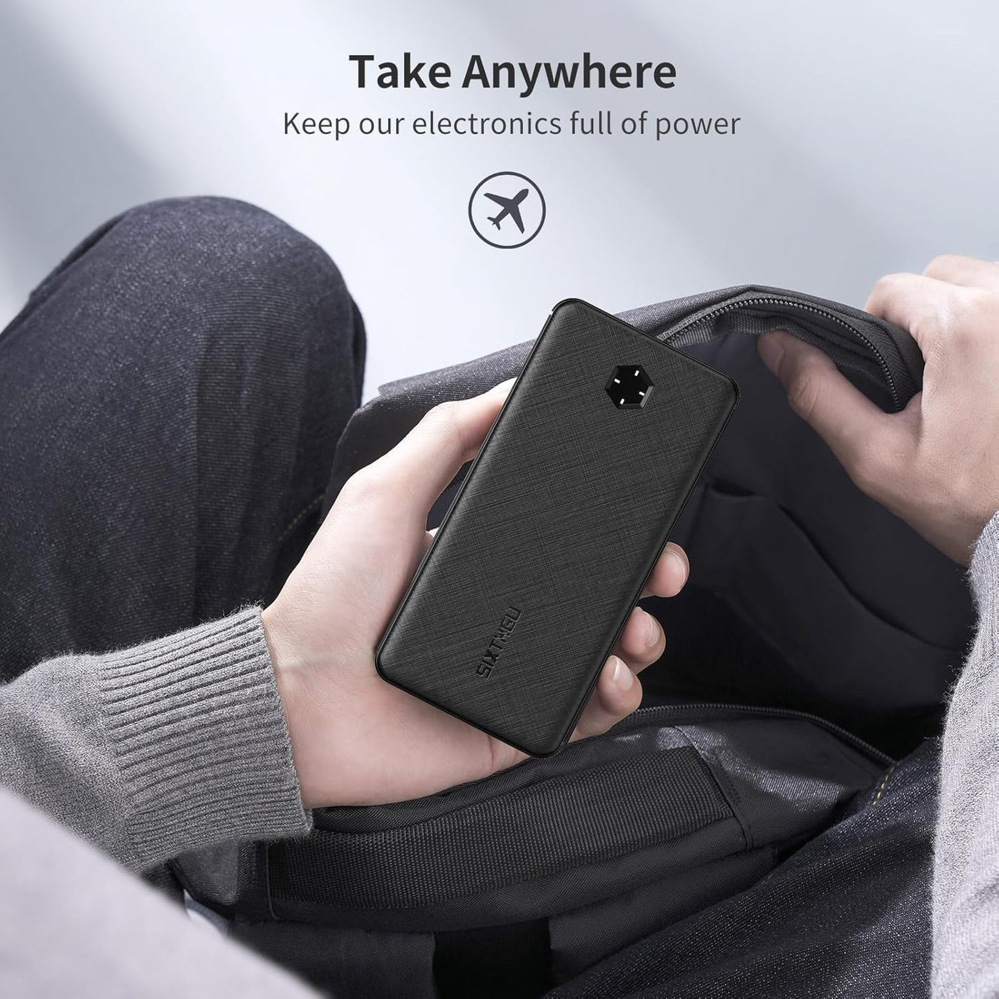 Cargador portátil, delgado 10000 mAh PD 22.5 W, USB C entrada y sal...
