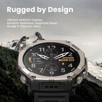 Amazfit Reloj inteligente T-Rex Ultra 2, cristal de zafiro AMOLED de 1.5"