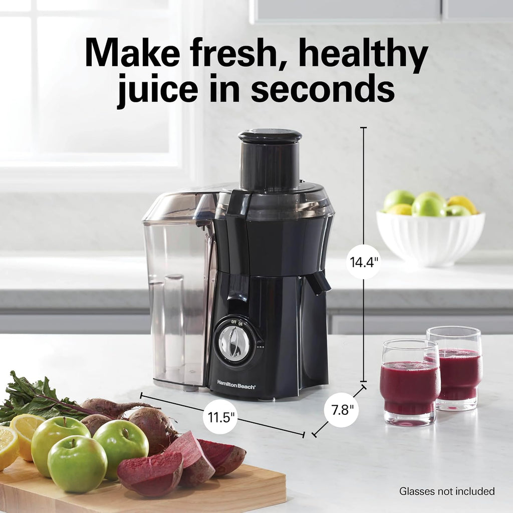 Hamilton Beach Máquina centrífuga del Juicer con boca grande 3" canal de